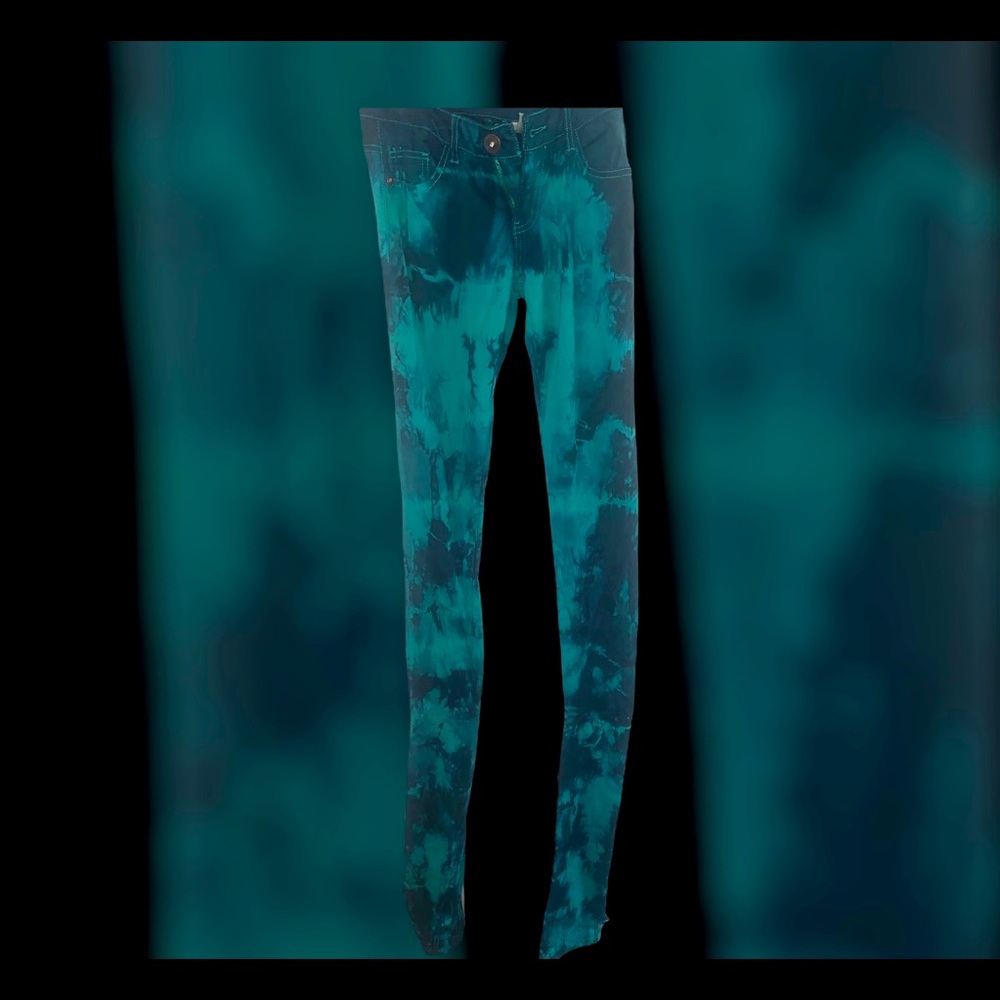 Custom Made Tye Dye Stacked Jeans Size 5